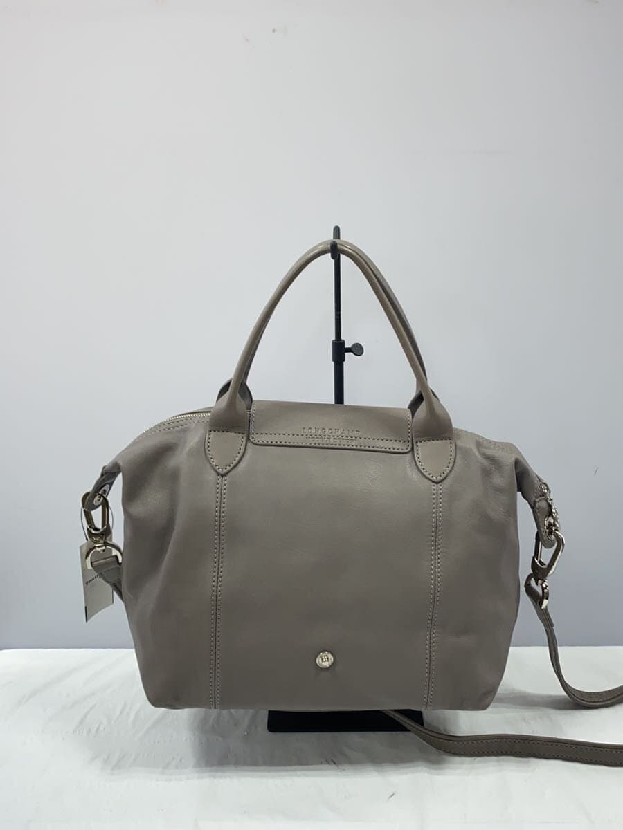 LONGCHAMP Handbag Leather GRY Solid l1512737274 3