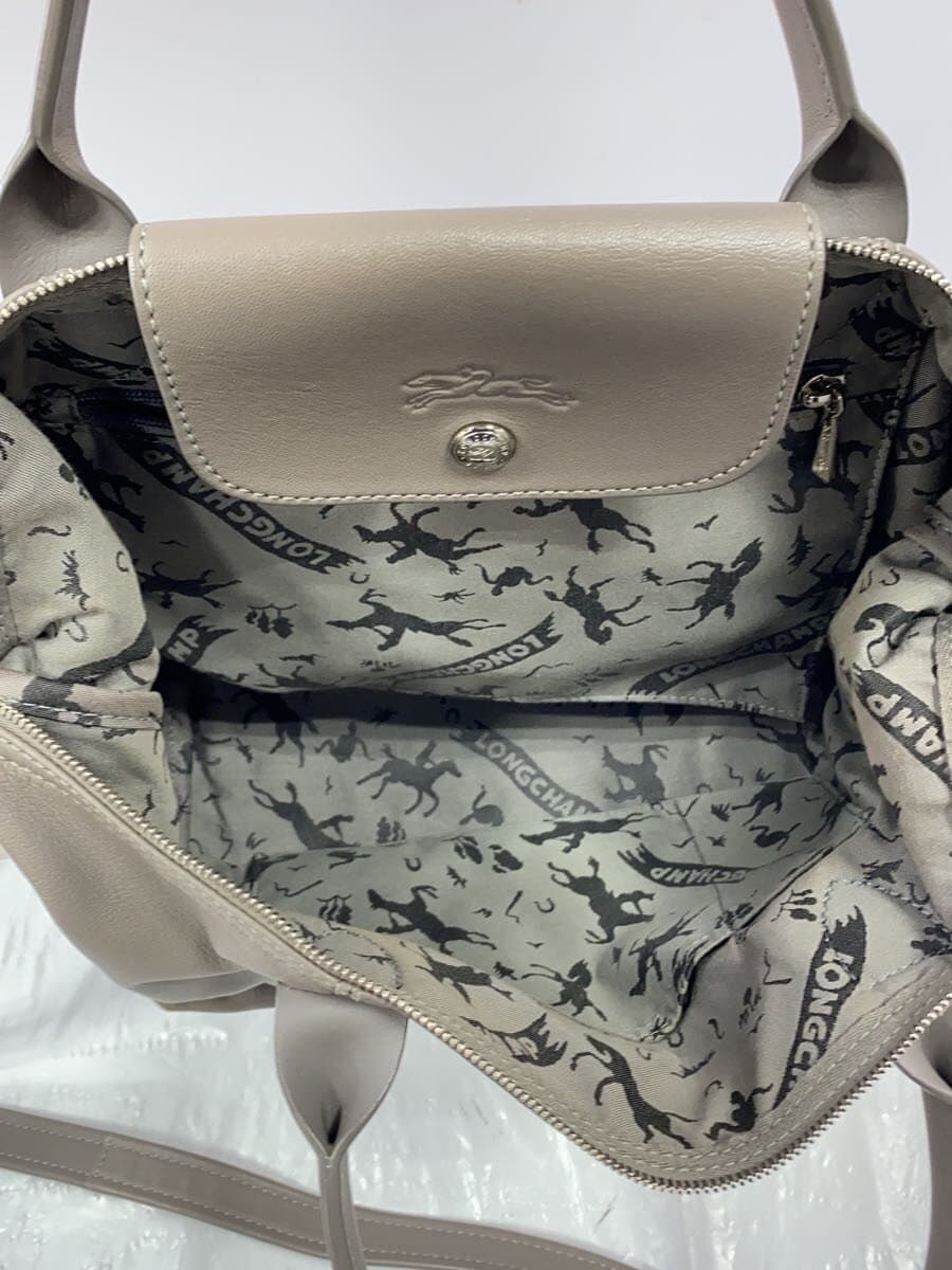 LONGCHAMP Handbag Leather GRY Solid l1512737274 6