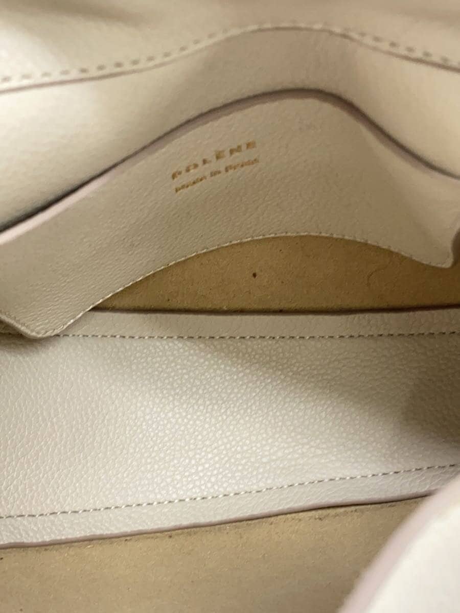 POLENEtonca Shoulder Bag Leather BEG Solid Color 6