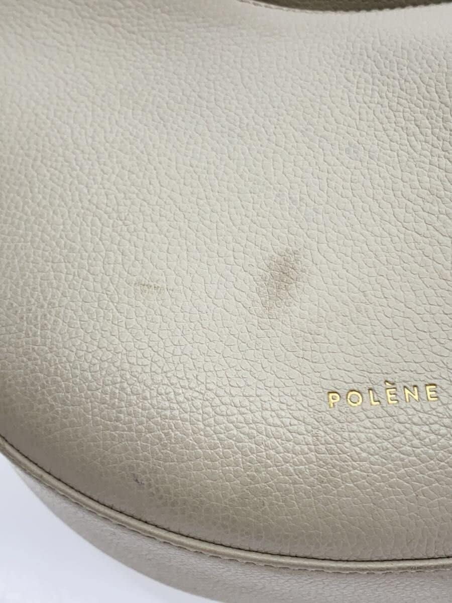 POLENEtonca Shoulder Bag Leather BEG Solid Color 7