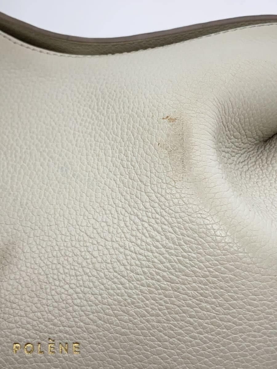 POLENEtonca Shoulder Bag Leather BEG Solid Color 8