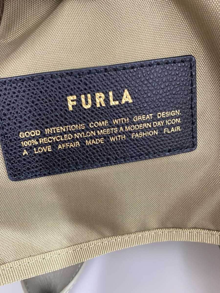 FURLA shoulder bag nylon GRY plain 5
