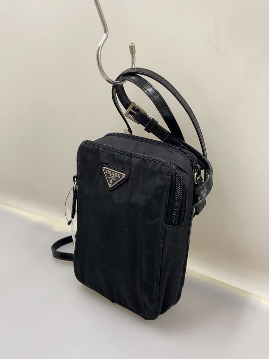 PRADA shoulder bag nylon black plain 2