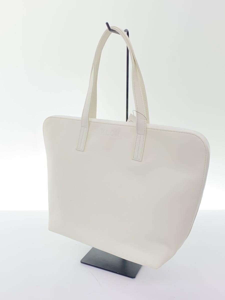 KLON180 ONE-EIGHTY TOTE MINI Tote Bag Cowhide Leather WHT Surface Stains 2