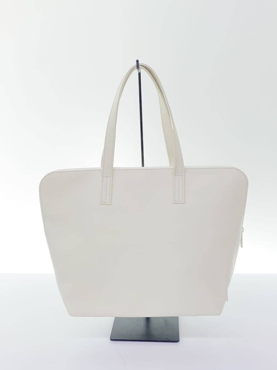KLON180 ONE-EIGHTY TOTE MINI Tote Bag Cowhide Leather WHT Surface Stains 3