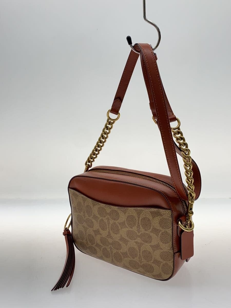 COACH Shoulder Bag_Camera Bag_Signature Canvas PVC BRW 2