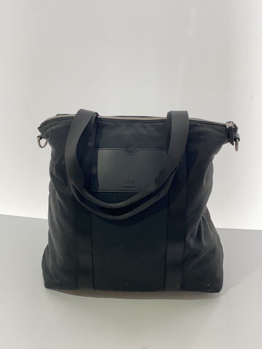 AMI PARIS2-Way Bag Nylon BLK ULL507.AW0021 3