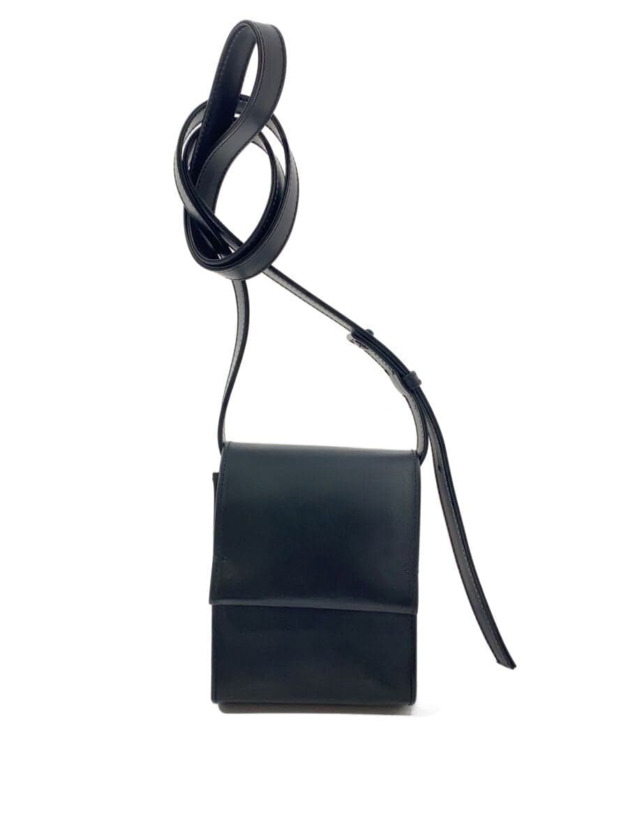 Y’s Shoulder Bag Cowhide Leather Black YO-111-517