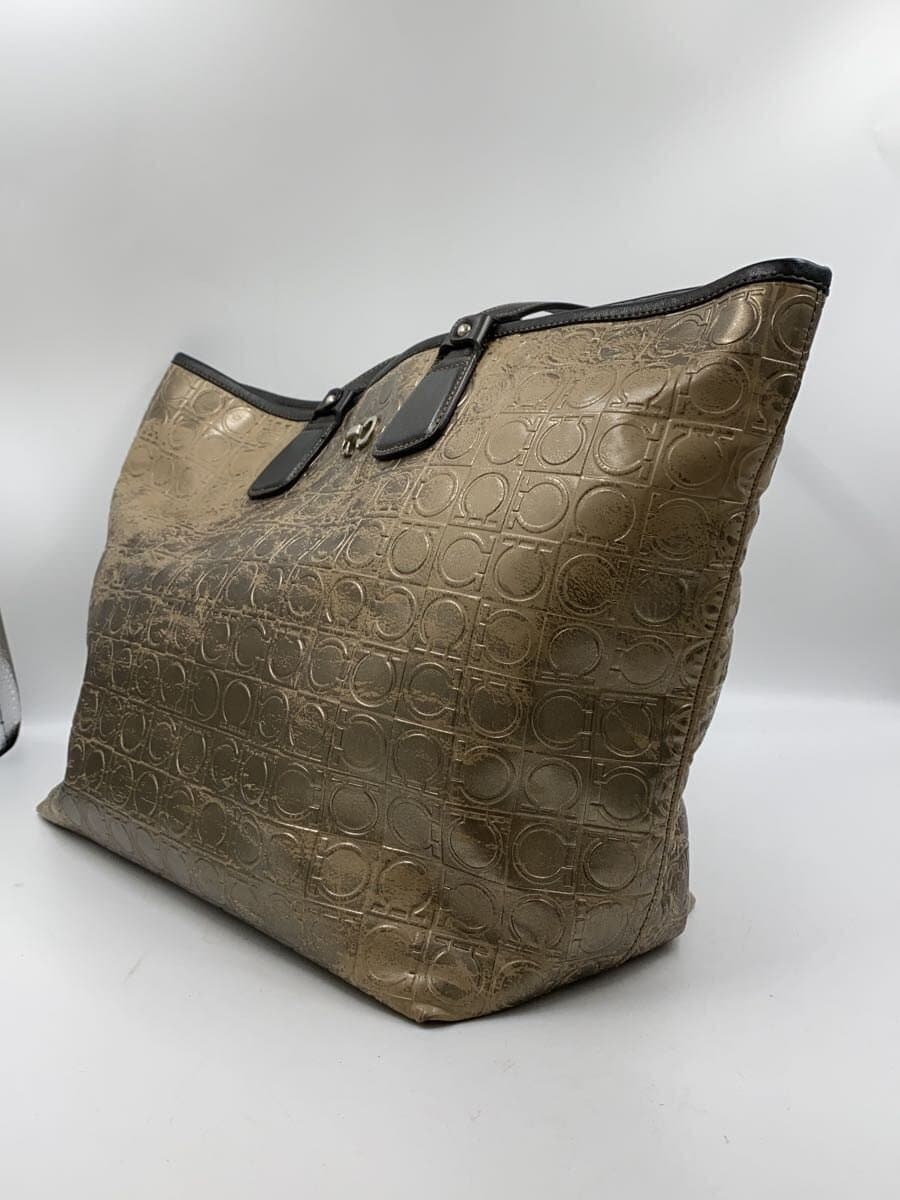 Salvatore Ferragamo Tote Bag Leather GLD AU-21 B475 2