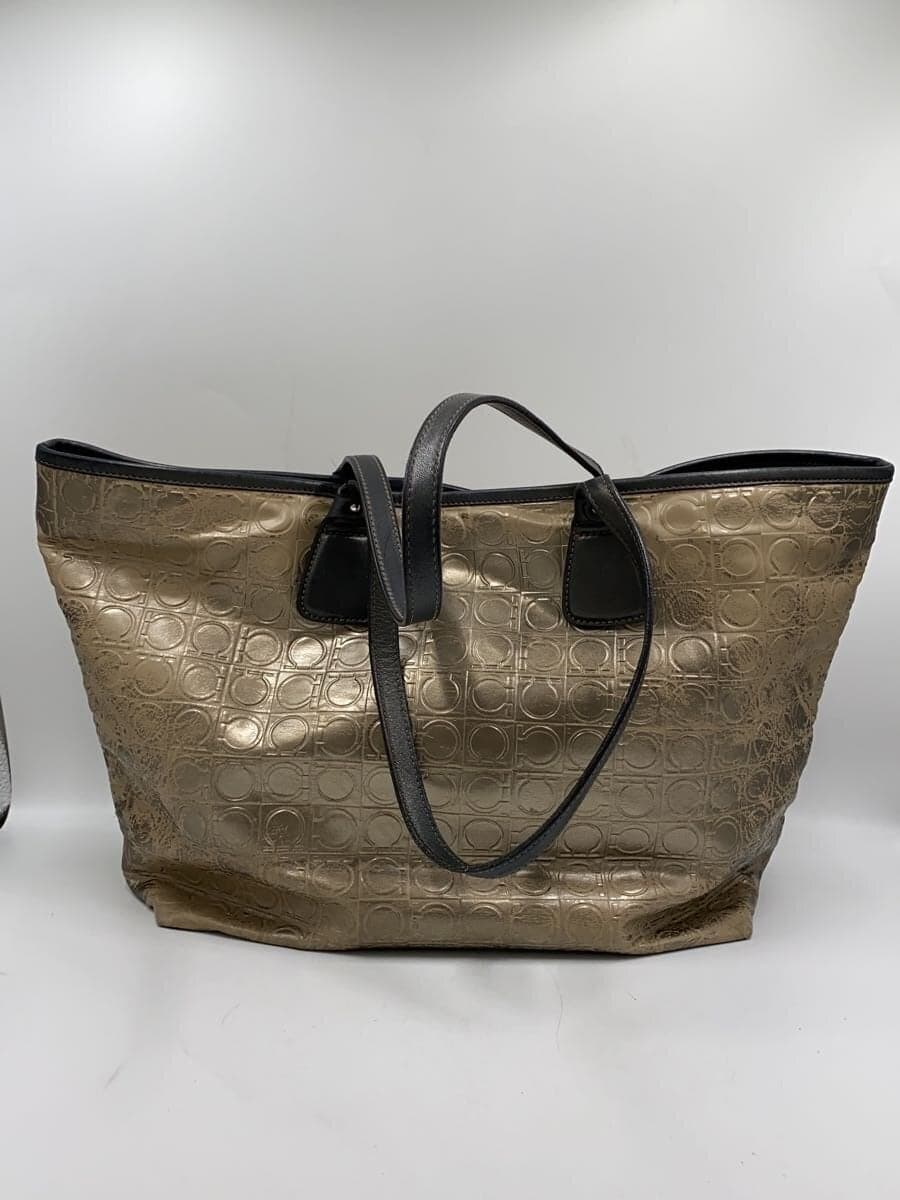 Salvatore Ferragamo Tote Bag Leather GLD AU-21 B475 3
