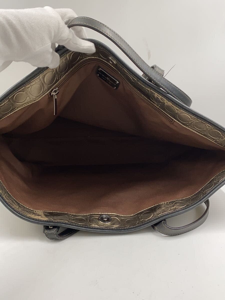 Salvatore Ferragamo Tote Bag Leather GLD AU-21 B475 4