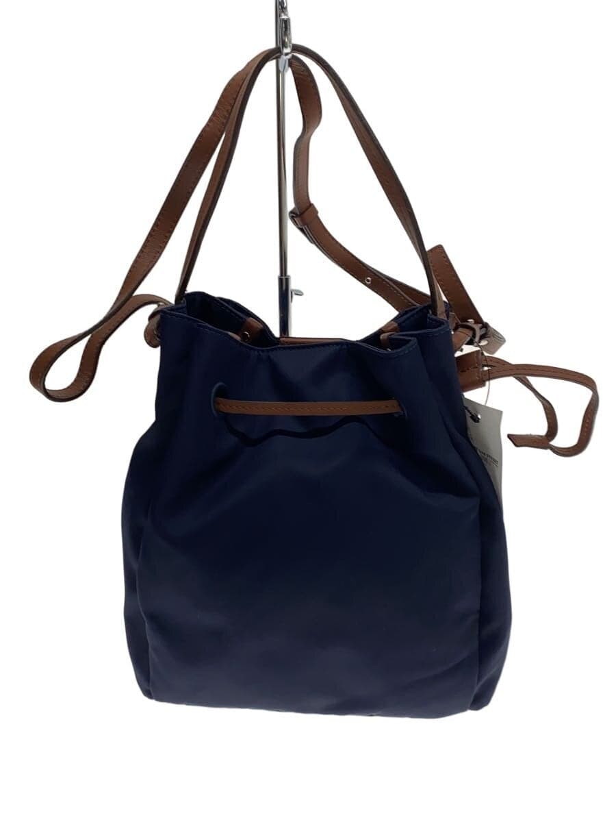 agnes b. Shoulder Bag Nylon Navy Solid Color