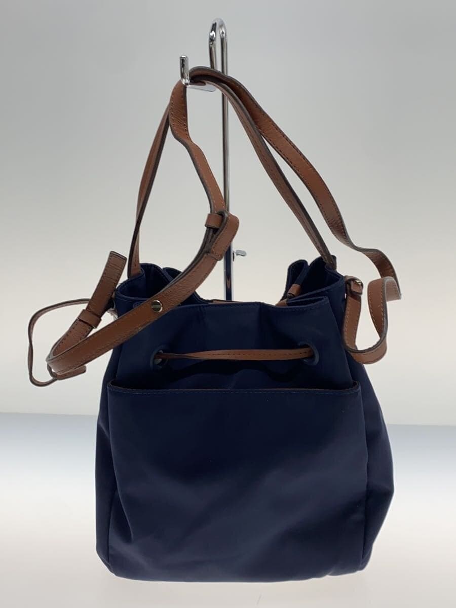 agnes b. Shoulder Bag Nylon Navy Solid Color 3