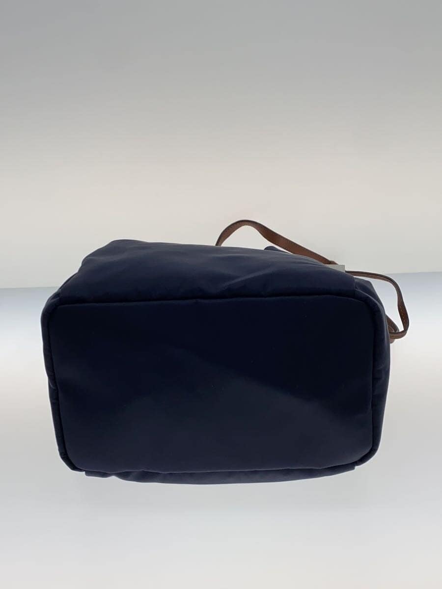 agnes b. Shoulder Bag Nylon Navy Solid Color 4