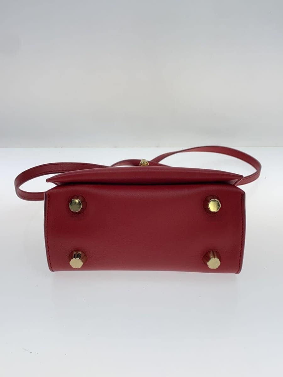 Salvatore Ferragamo Shoulder Bag Leather RED Solid 4