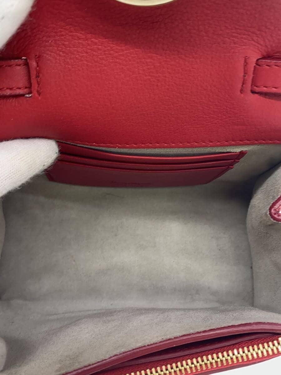 Salvatore Ferragamo Shoulder Bag Leather RED Solid 6