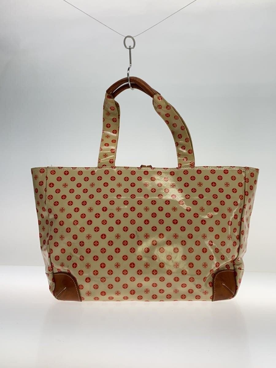 russet MESTRE Tote Bag PVC BEG All Over Pattern 3