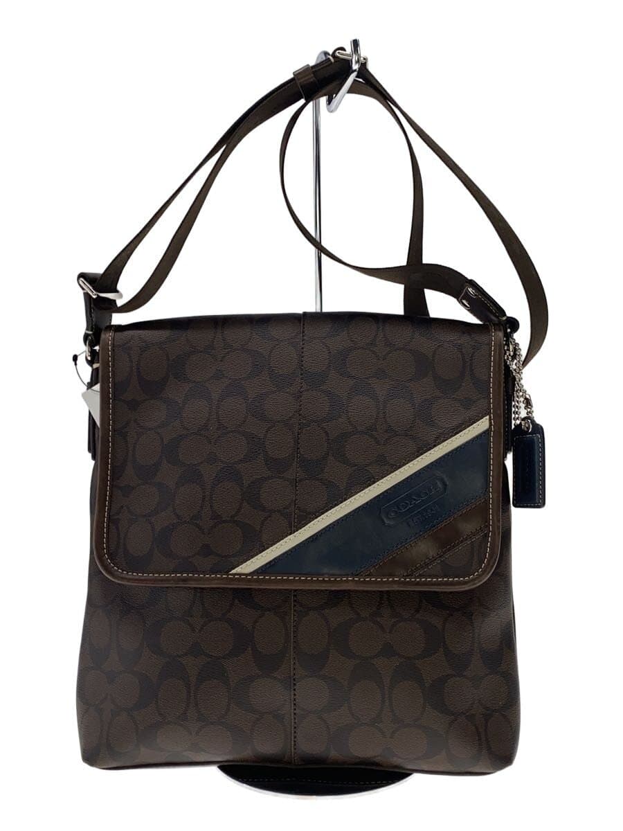 COACH Shoulder Bag BRW All Over Pattern