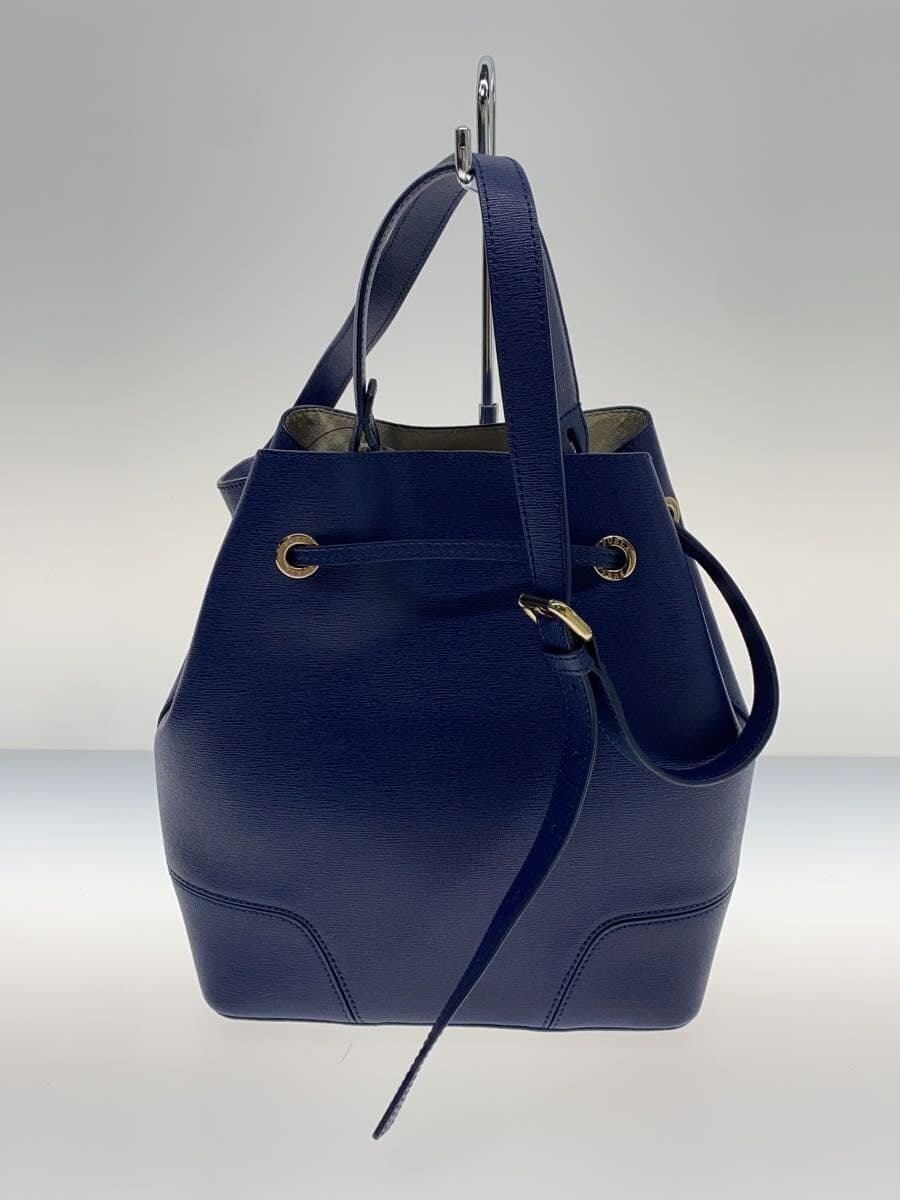 FURLA Shoulder Bag Leather Navy 3