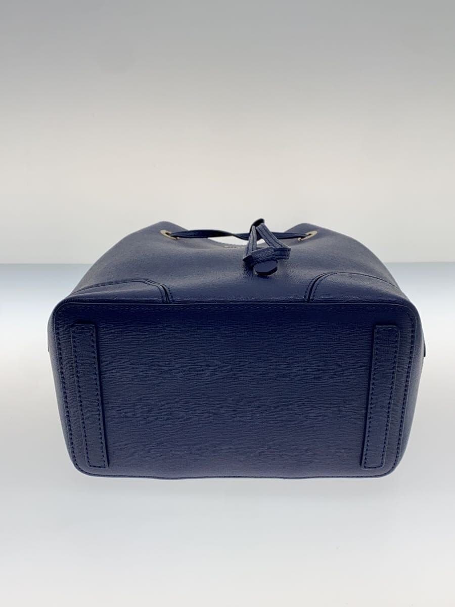 FURLA Shoulder Bag Leather Navy 4