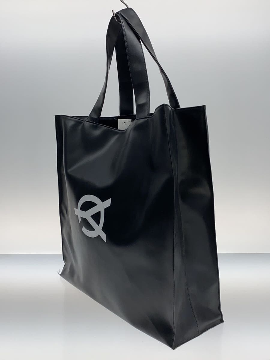OY Logo Leather Shopper Bag Tote Bag BLK Solid 2