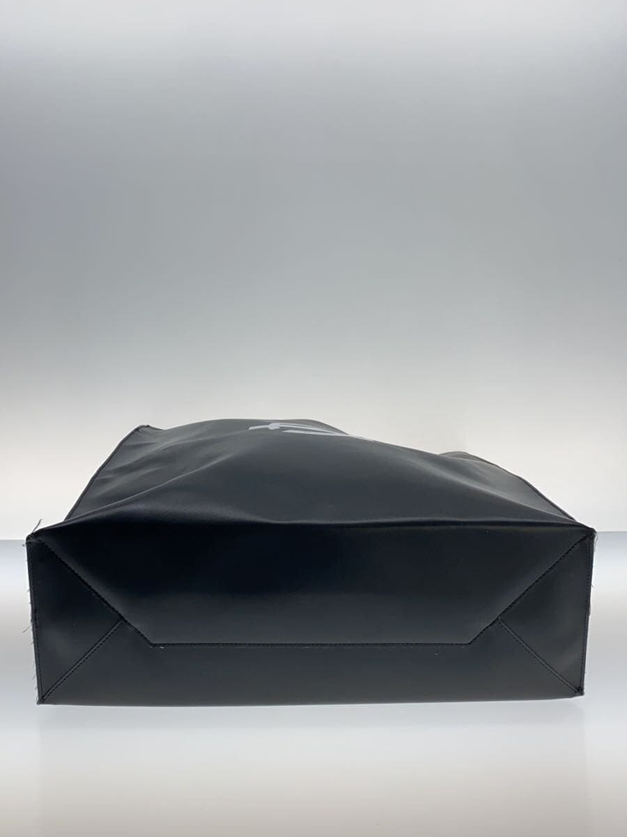 OY Logo Leather Shopper Bag Tote Bag BLK Solid 4