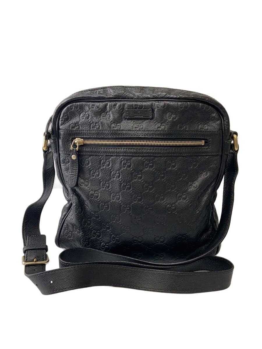 GUCCI Shoulder Bag BLK Solid 201418 520981