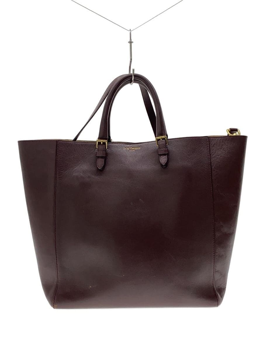 J&M DAVIDSON2-Way Tote Bag Leather BRD Solid