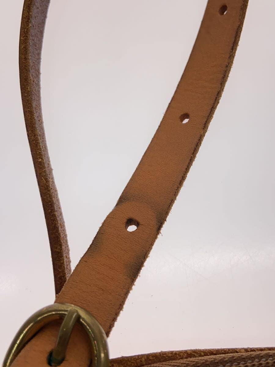 IL BISONTE Candy Bag Tote Bag Stripe Canvas Leather BRW 8