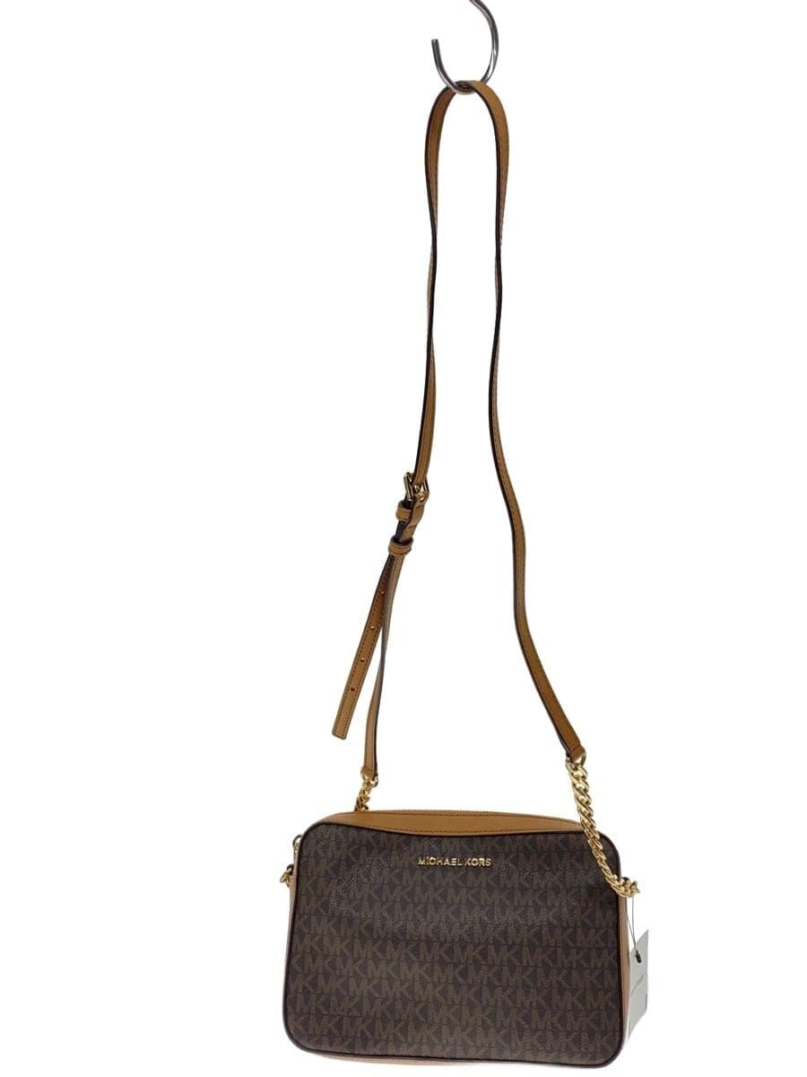 MICHAEL KORS Shoulder Bag Faux Leather BRW All-over Pattern 35f8gttc3b