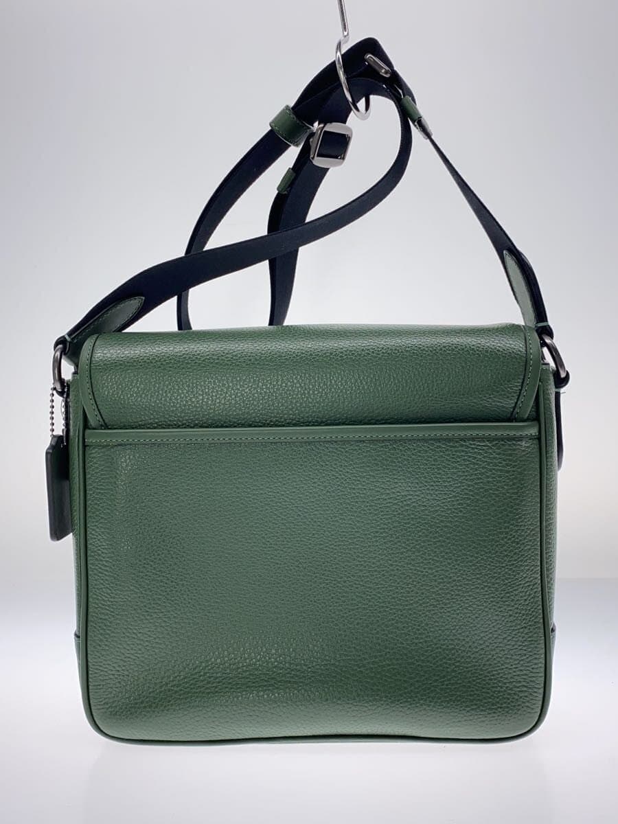 COACH Shoulder Bag Leather Green Solid Color J2444 3