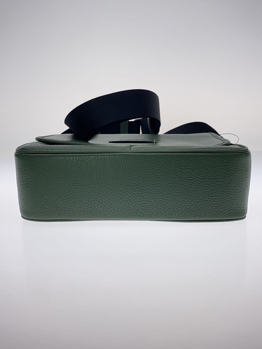 COACH Shoulder Bag Leather Green Solid Color J2444 4