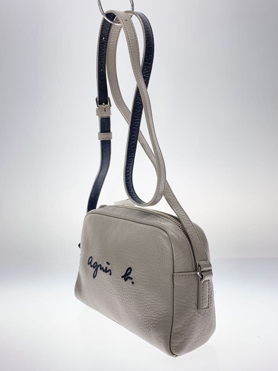 agnes b. Shoulder Bag -- GRY Solid Color pas26-05 2