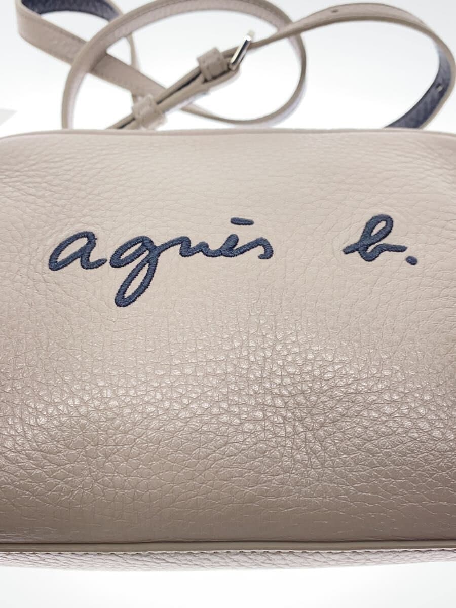 agnes b. Shoulder Bag -- GRY Solid Color pas26-05 5