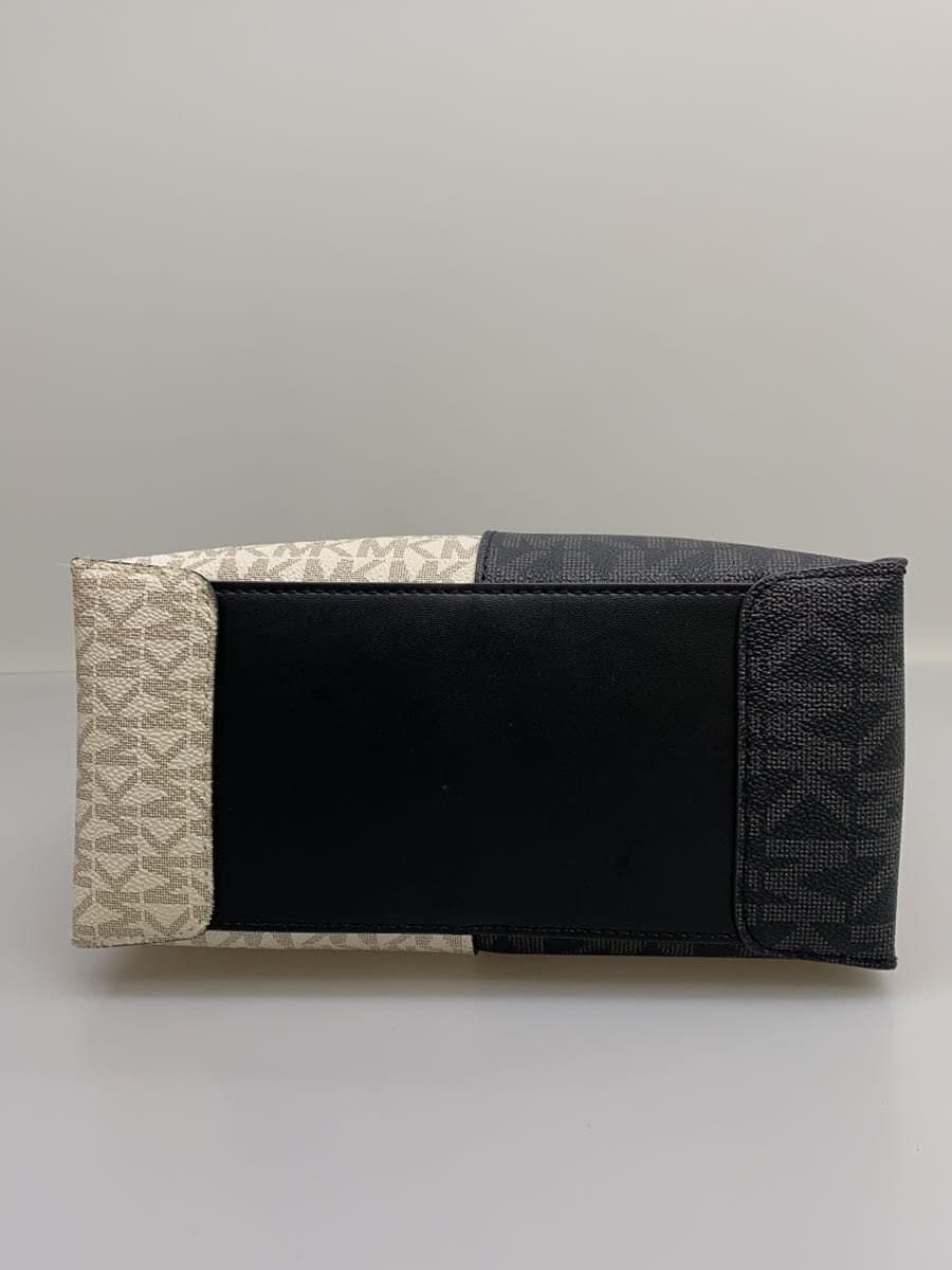 MICHAEL KORS handbag PVC WHT BLK two-tone 35F4GM9M2B missing shoulder strap 4