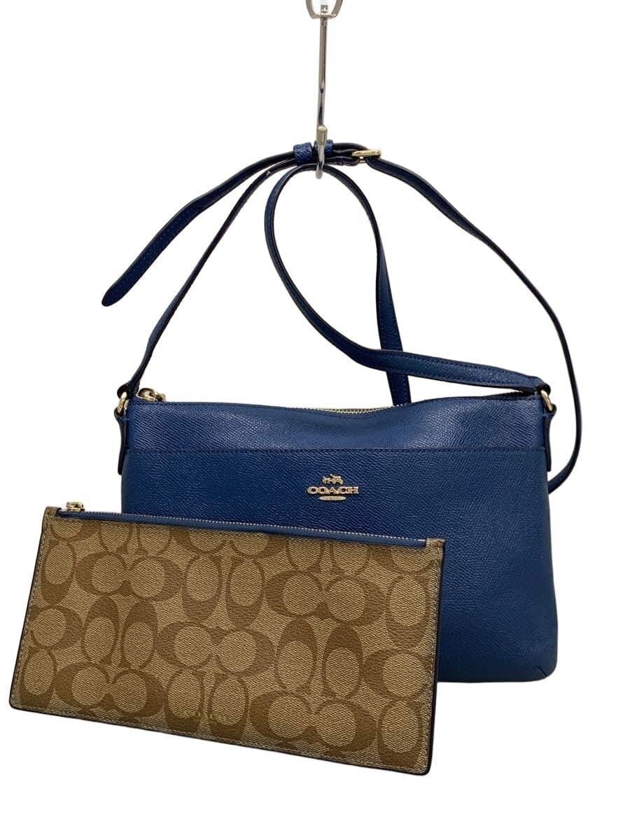 COACH shoulder bag leather NVY