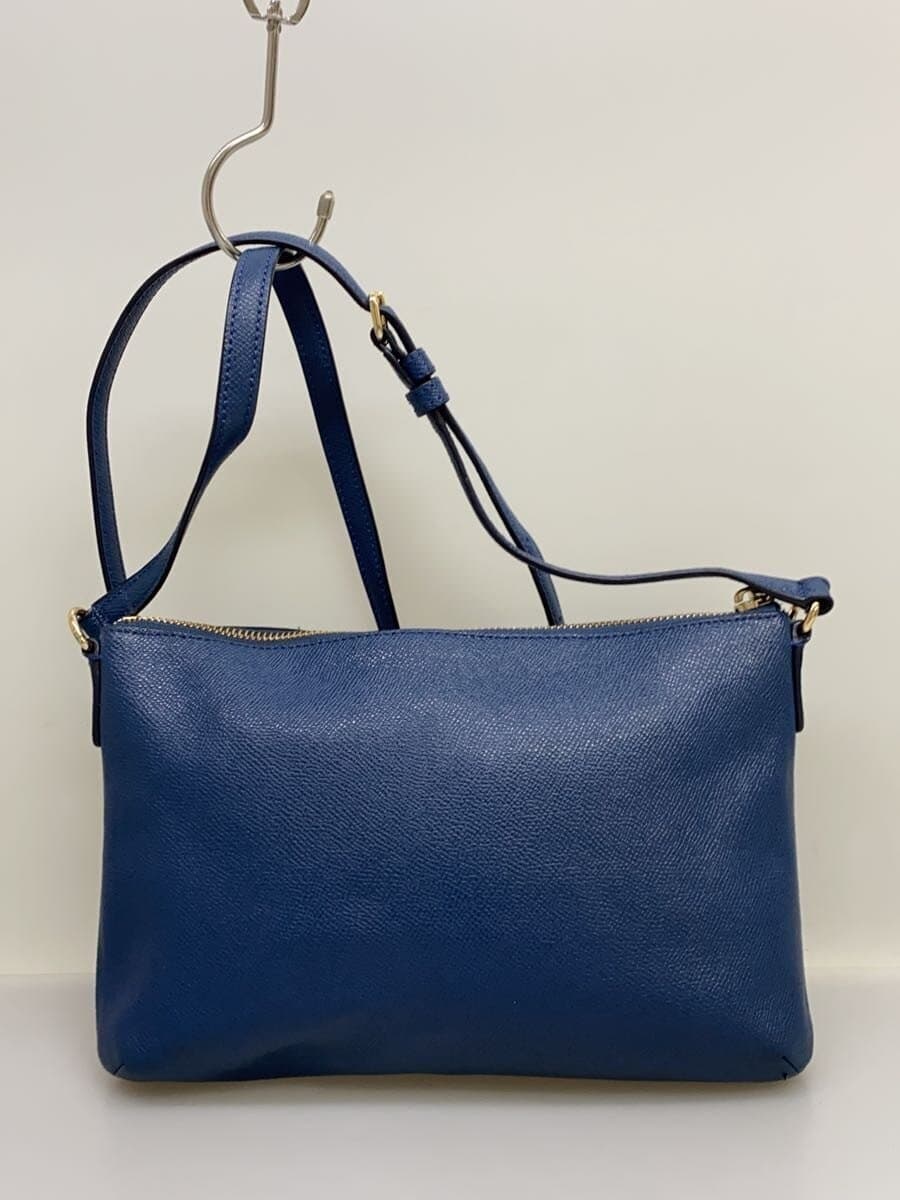 COACH shoulder bag leather NVY 3