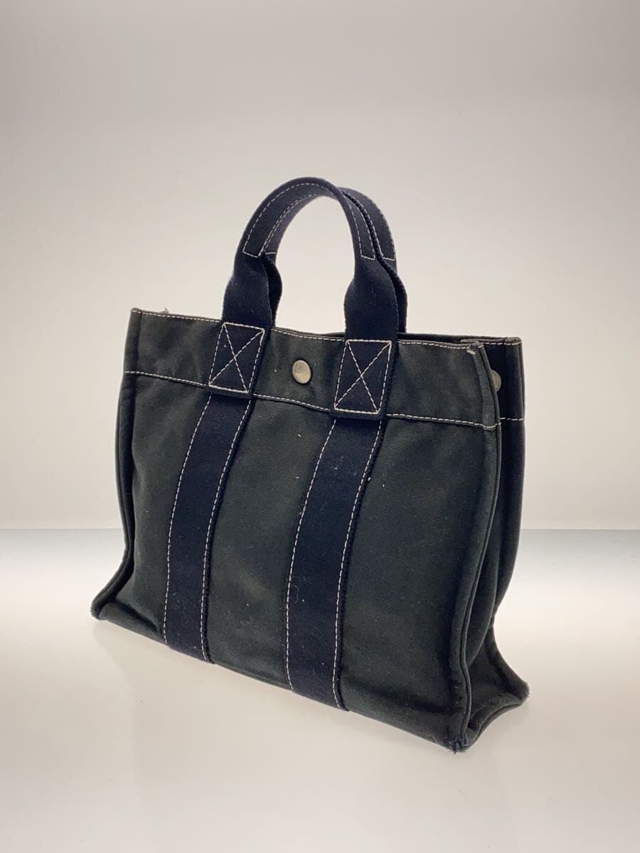 HERMES tote bag canvas BLK 2