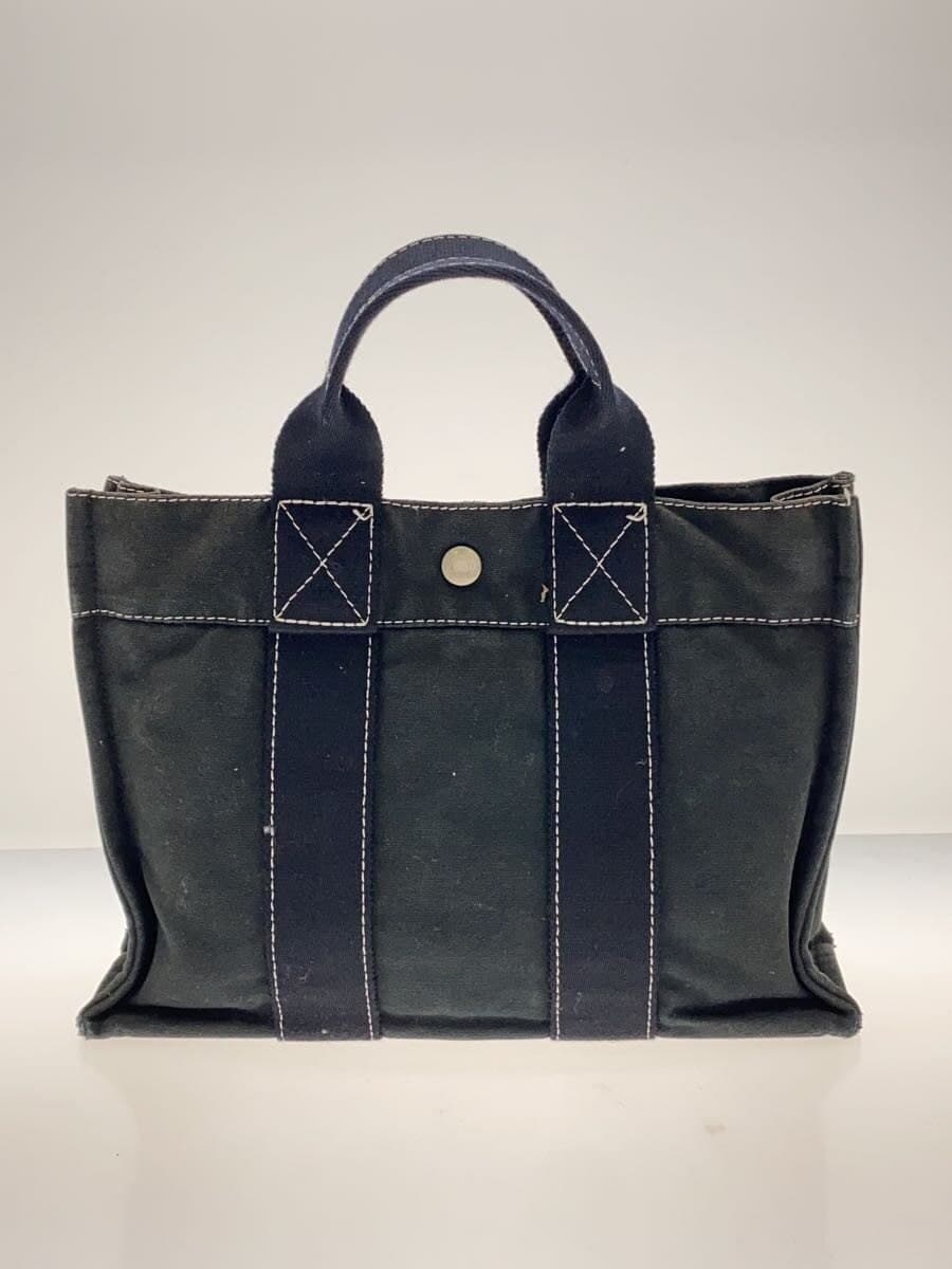 HERMES tote bag canvas BLK 3