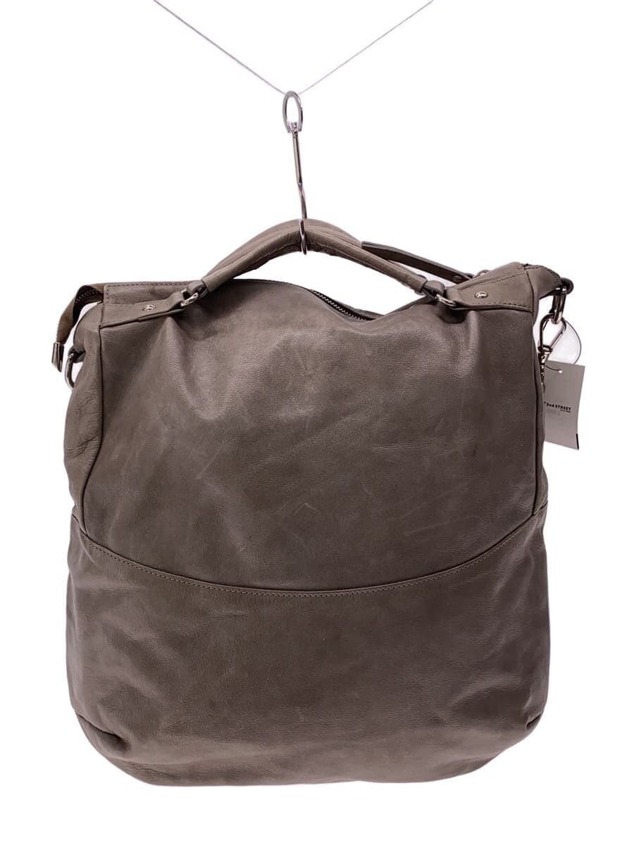 Carol J. Shoulder Bag Leather GRY Solid
