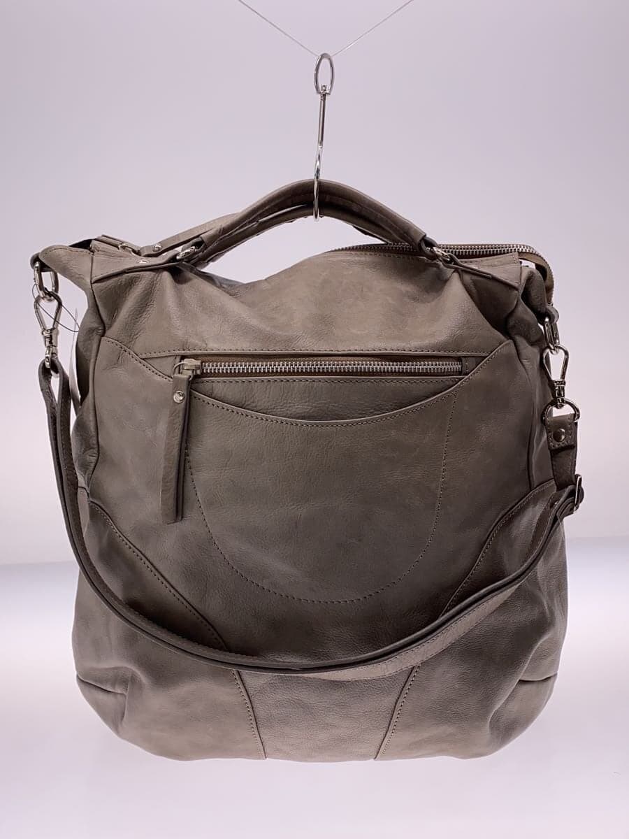 Carol J. Shoulder Bag Leather GRY Solid 3