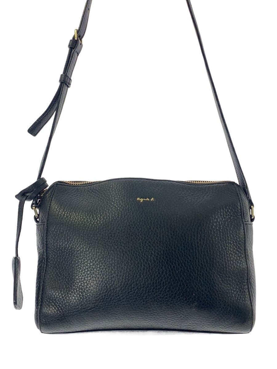 agnes b. shoulder bag leather BLK ns02-04