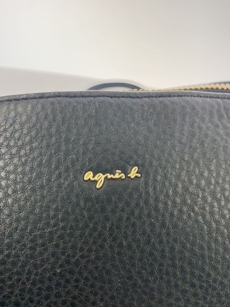 agnes b. shoulder bag leather BLK ns02-04 5