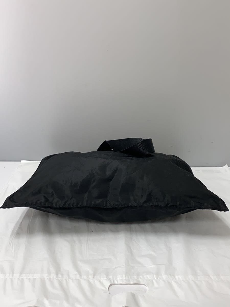 PRADA Tote Bag Triangle Plate Nylon Black Black Solid 3