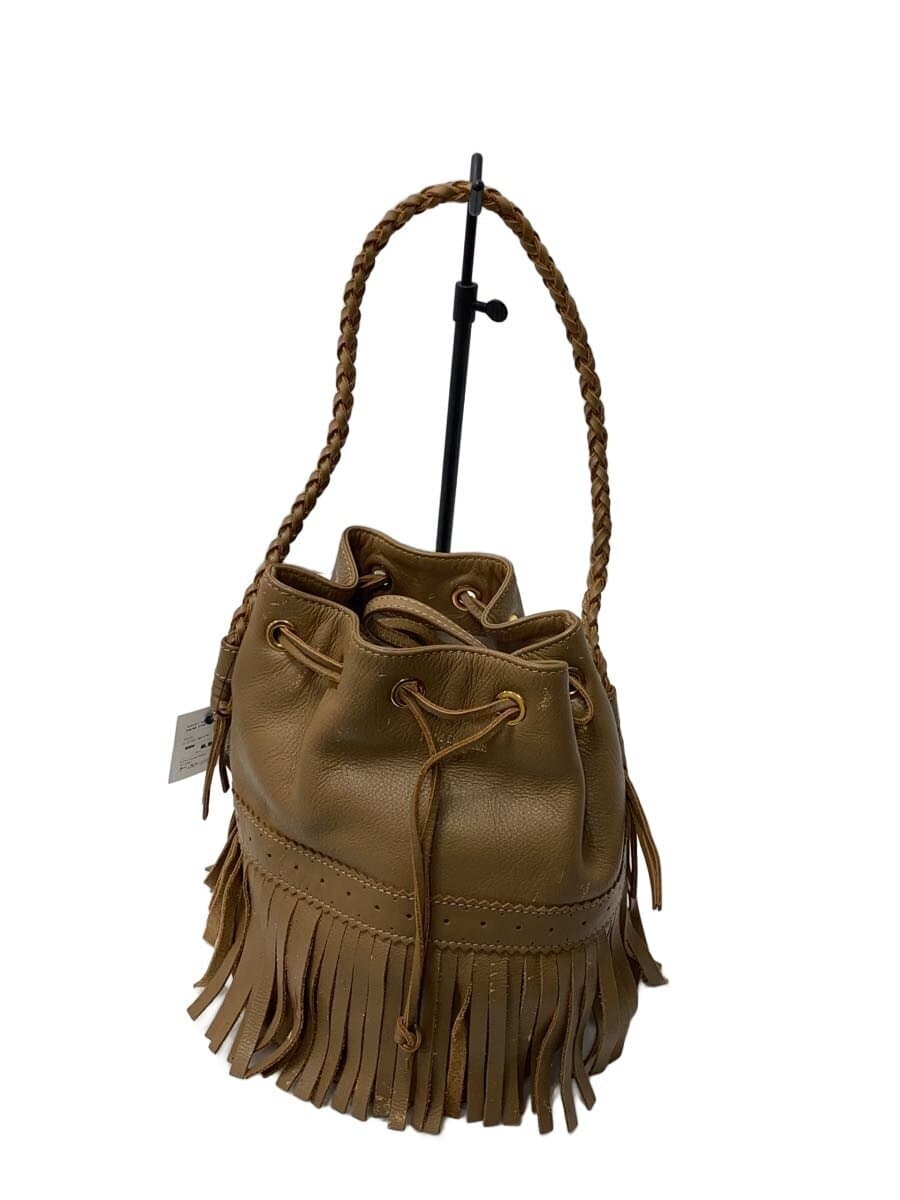 J&M DAVIDSON Scuff With Scratches Shoulder Bag Leather Brown Brown CARNIVAL