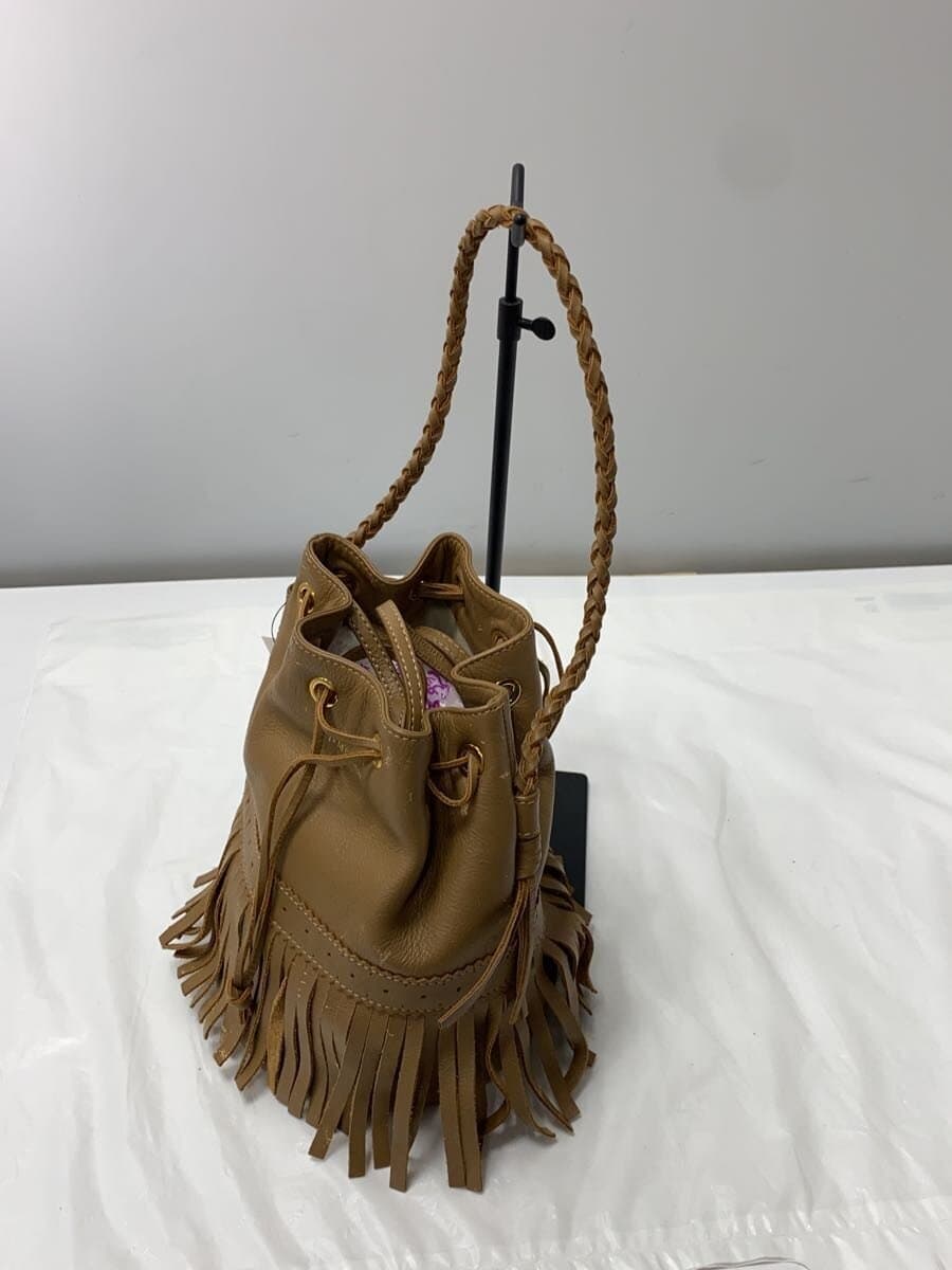 J&M DAVIDSON Scuff With Scratches Shoulder Bag Leather Brown Brown CARNIVAL 2