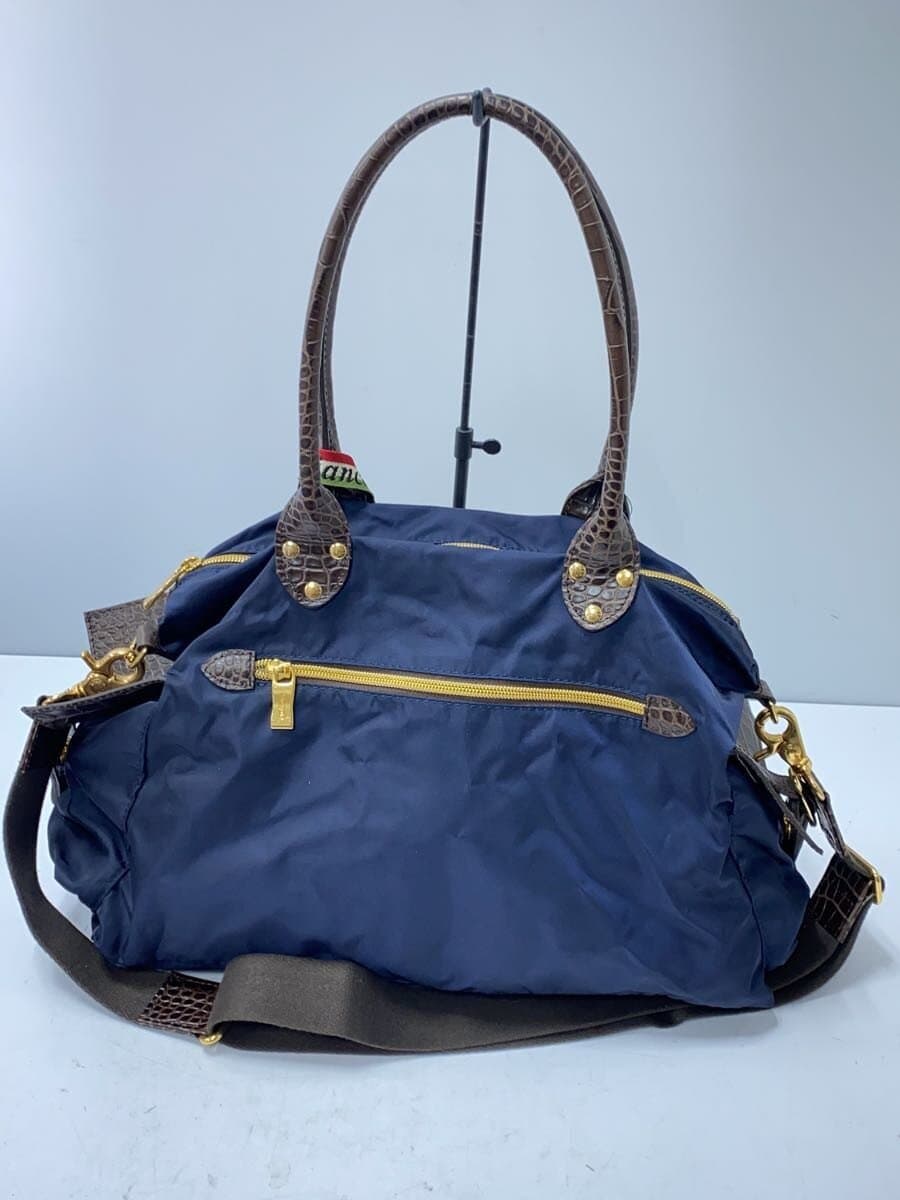 Orobianco2-Way Shoulder Bag Nylon NVY Navy Solid 3