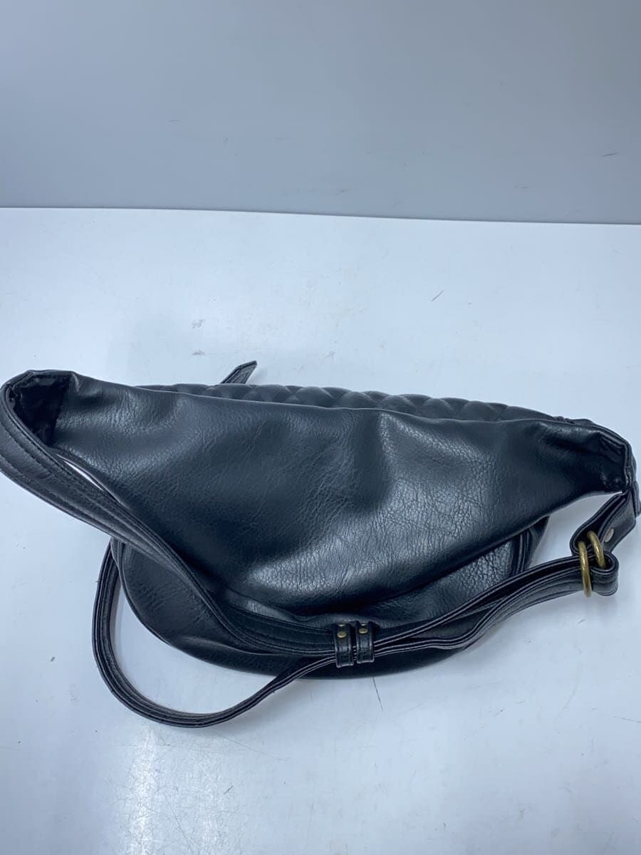Other Brand DIN MARKET Shoulder Bag Leather Black Solid 3