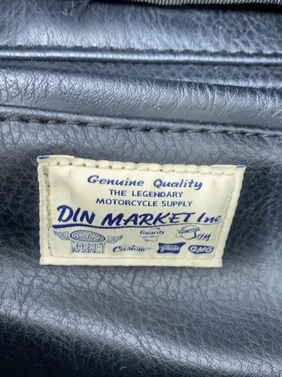 Other Brand DIN MARKET Shoulder Bag Leather Black Solid 5