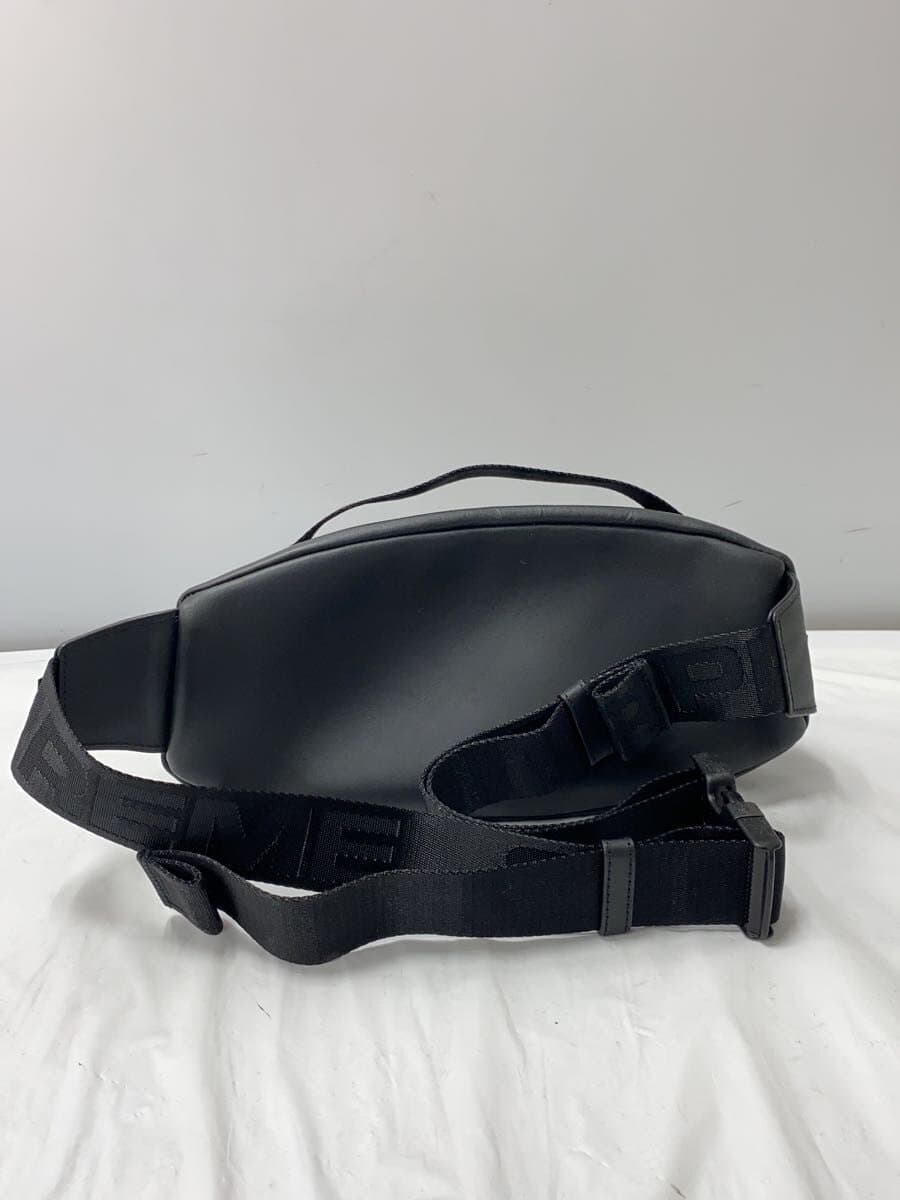 Supreme Waist Bag 23AW Leather Waist Bag Leather Black Solid Color 3